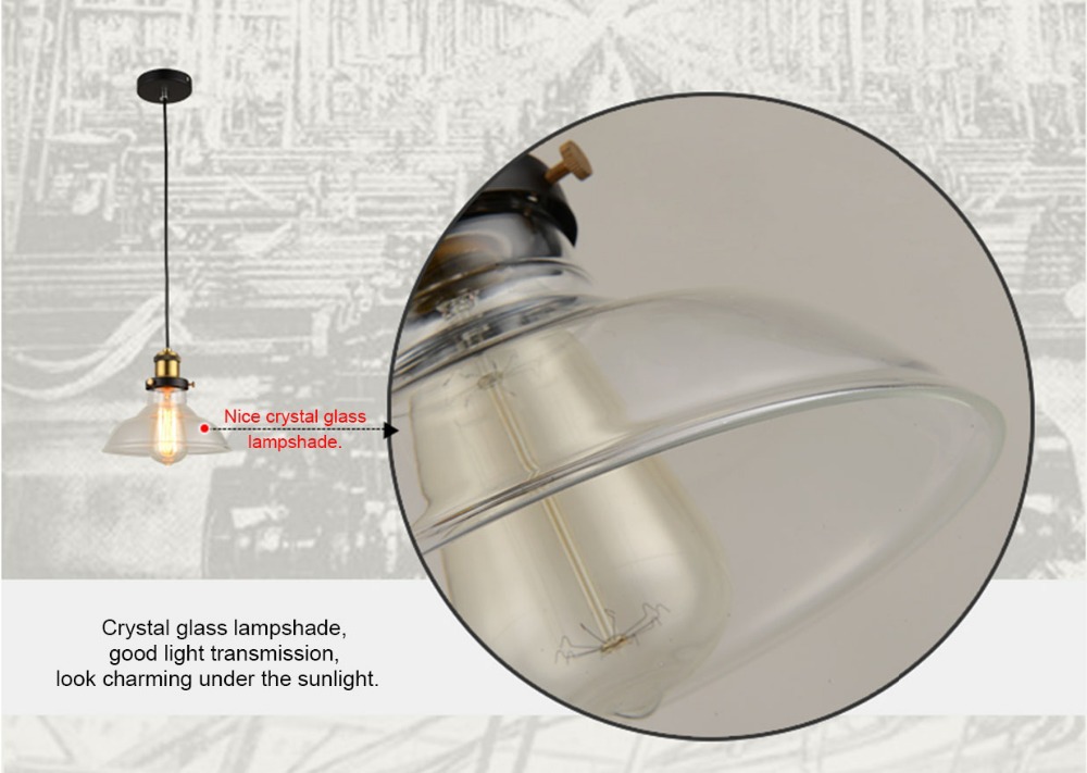 vintage pendant lights glass pendant lamp 110/220v hanging lamp suspension light adjustable bar pendant light lampara colgante