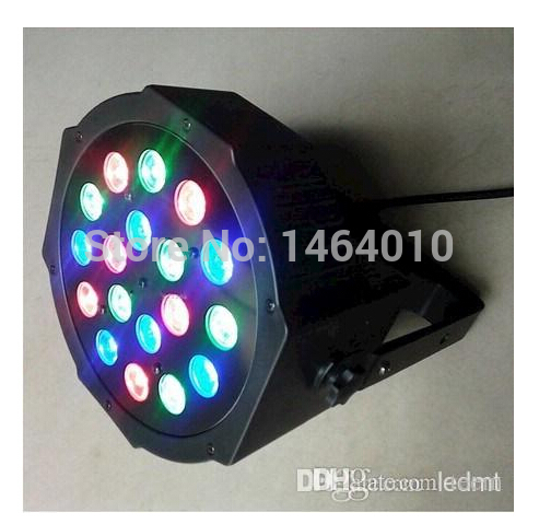 x24pcs whole super bright high power dmx512 led lamp 18x3w rgb par light led flat dj equipments controller