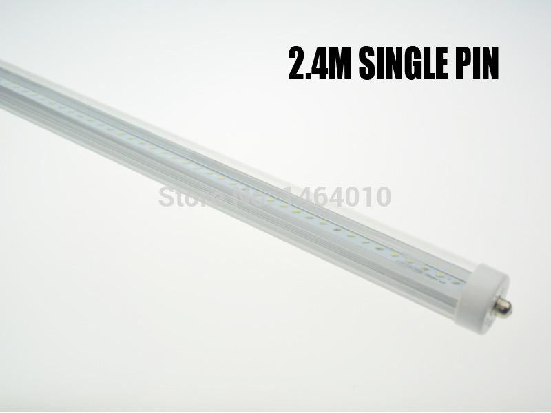 x25 fa8 single pin led tube 2.4m 4200lm 45w smd 2835 led fluorescent light tube t8 2400mm 8ft fa8 smd2835 192 led ac85-265v