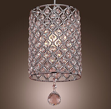 1 light,contemporary luminaire modern k9 crystal pendant light for parlor dining room,e14 bulb included, lustre e pendentes