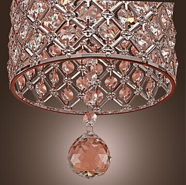 1 light,contemporary luminaire modern k9 crystal pendant light for parlor dining room,e14 bulb included, lustre e pendentes