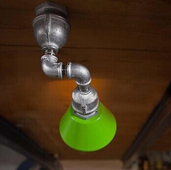 1 light retro style loft led vintage industrial pendant pipe lamp hanging light ,lamparas colgantes suspenison luminairas