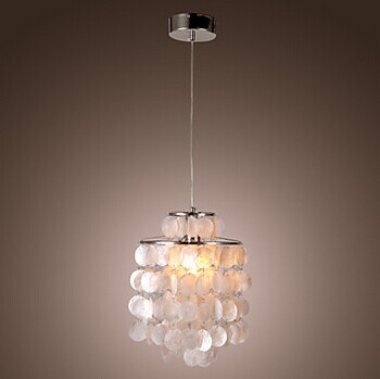 1 light,shell,ac110v-220v modern led pendant lamp light for living room,art deco, lustre de cristal,e27,bulb included