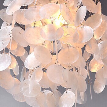 1 light,shell,ac110v-220v modern led pendant lamp light for living room,art deco, lustre de cristal,e27,bulb included