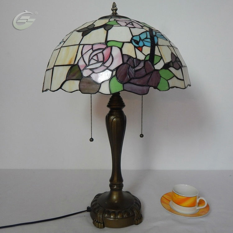 16 inches table lamp european pastoral style charactizing a rose table light ysltb4-01