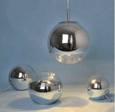 1x 40cm modern silver shade mirror glass ball pendant lamp,yslmbp30,