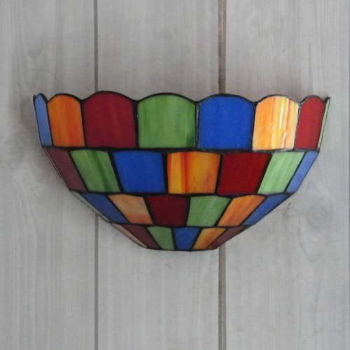 25cm mediterranean style colorful glass wall light for bedside wall lamp,
