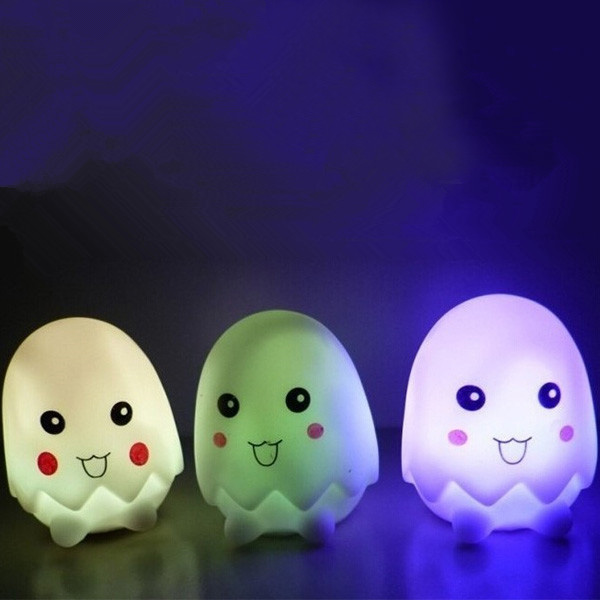 2pcs fashion colorful egg shell lamp colorful small night lamp novelty night light home decorations creative gift,