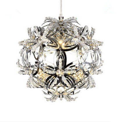 30cm modern k9 crystal led pendant lamp with ball shade, minimalist creative pendant light for bar dining room,5730led