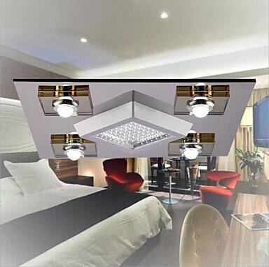 4 lights luminaira modern simple led ceiling light for living room lamps,bulb included,lustres de sala teto plafonnier