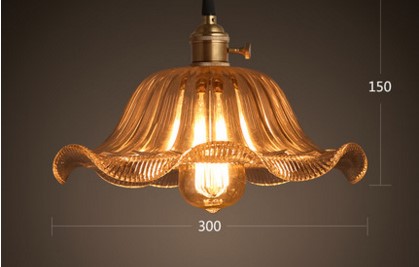 60w retro loft style vintage pendant lighting industrial lamps with glass shade, edison bulb,hanglamp luminarias,ac,e27