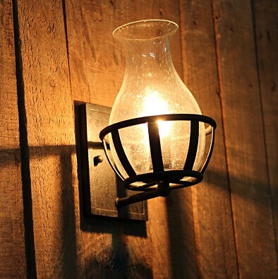 american industria wall light,1 light bulb included,loft style wall lamp for aisle balcony restaurant bedroom,ac 90v~260v