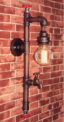 american loft country industrial style pipe wall lamp iron edison bulb hanging,for bar home living lights,bulb included,ac