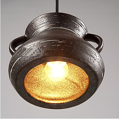 ceramic teapot retro loft style led pendant lights fixtures vintage industrial hanging lamp for bar dining room home decorate