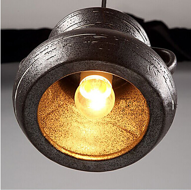 ceramic teapot retro loft style led pendant lights fixtures vintage industrial hanging lamp for bar dining room home decorate