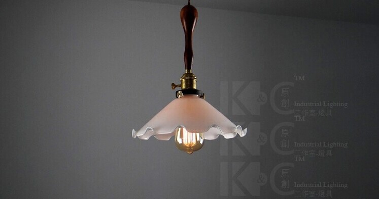 e27*1 edison vintage lamp industrial pendant lights fixtures with glass lampshade in countryside retro loft style,bulb included