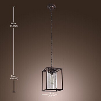 edison bulb loft style vintage pendant light with glass shade,1 light e27 bulb included,for dining room home lights bar