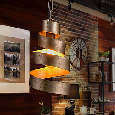 iron spiral industrail vintage edison pendant lights fixtures for bar home indoor decorate art droplight suspension luminaire