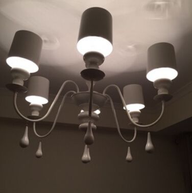 metal modern creative led chandelier simple hanging lamp with 6 lights lustre de cristal for bar home lightings