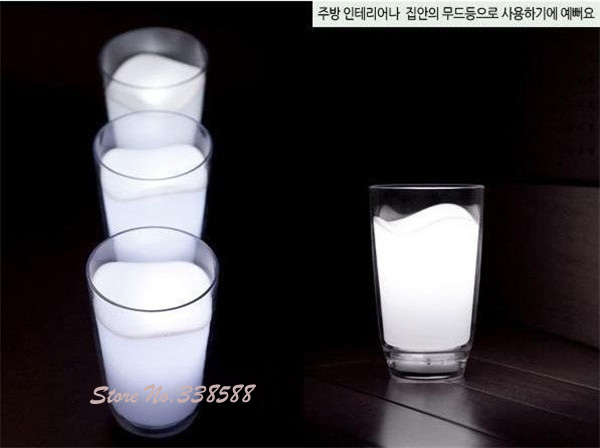 milk glass cup led night light lamp gift night lights for children bedroom bedside lighting,