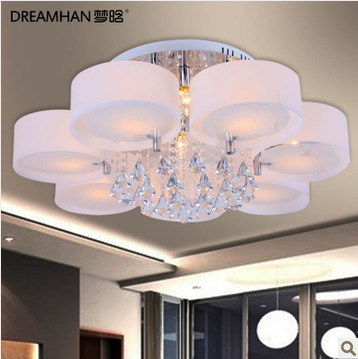 modern brief ceiling light romantic led crystal lamp living room lights lighting