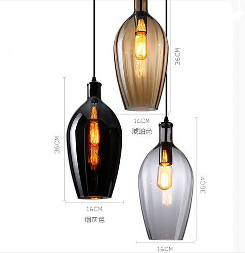modern creative glass lampshade edison vintage pendant lights fixtures for bar dining room home hanging lamp