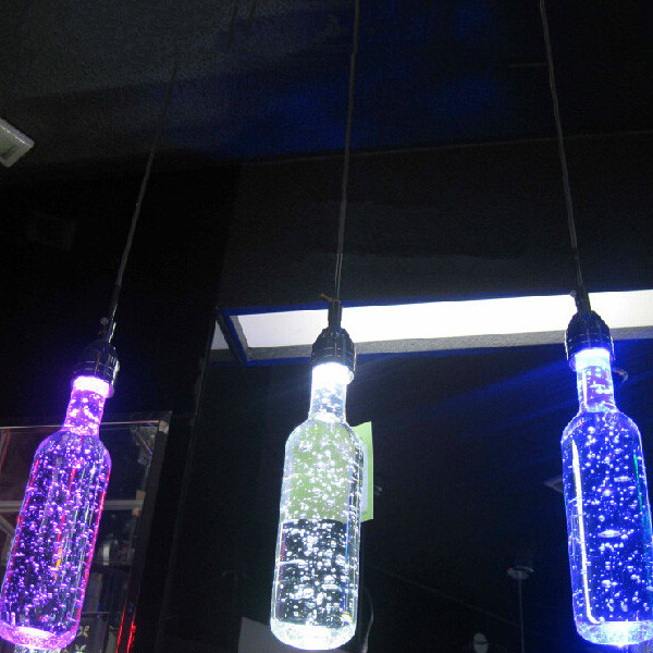modern fashion led crystal bar lamp pendnat lights beer bottles art restaurant decor ysl-002b