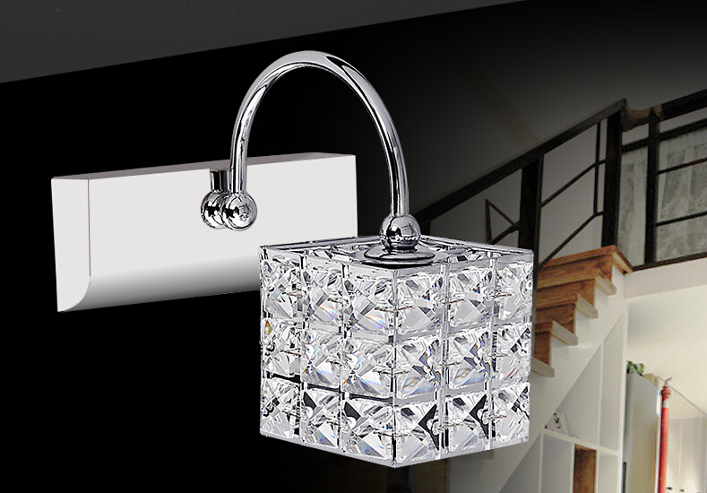modern simple led wall lamp crystal wall sconce bedside lamp fixtures for bedroom bar living room lamparas de pared
