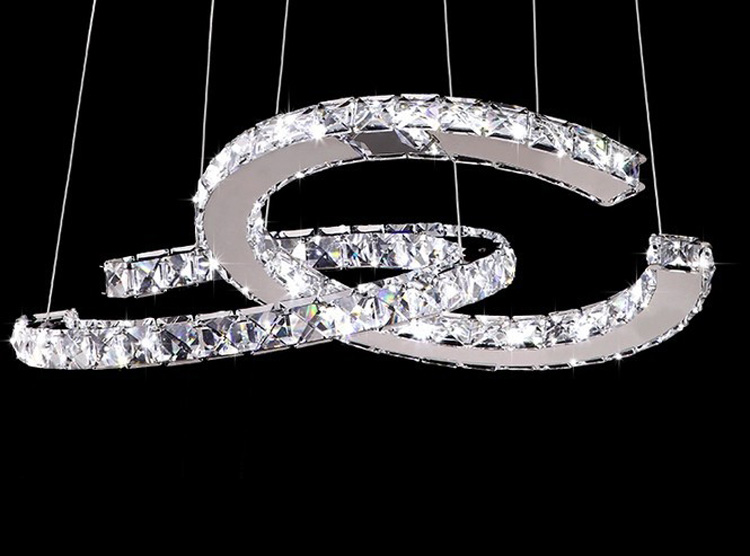 new c design hang wire dinning room led crystal pendant light modern crystal lamp for el ysl-2ca