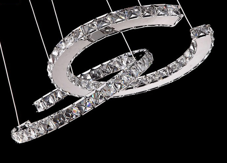 new c design hang wire dinning room led crystal pendant light modern crystal lamp for el ysl-2ca