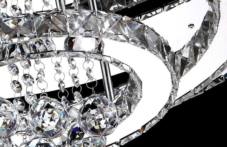 new modern crystal three ring ceiling design led lamp lightings,ysl-357c,