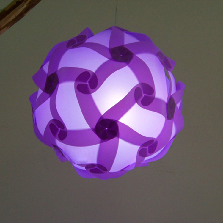 new modern diy pendant iq jigsaw puzzle iq lamp light purple color pendant lights,size 25cm/30cm/40cm ysliqpe