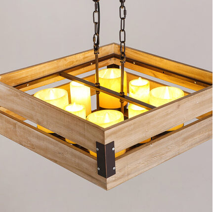 nordic loft style marble candle wooden industrail vintage led pendant lamp fixtures for home lighting lamparas colgantes