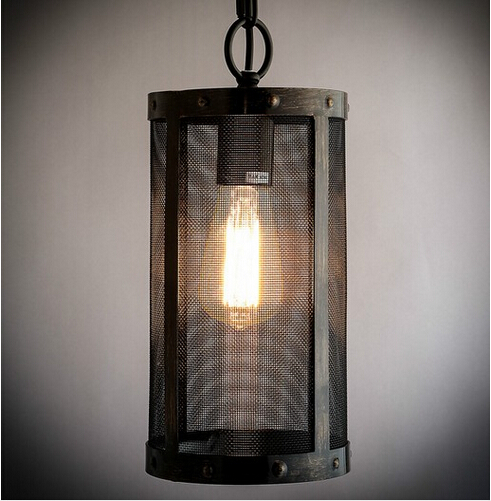 nordic loft style metal mesh industrial vintage pendant light fixtures edison lighting for living dining room bar hanging lamp
