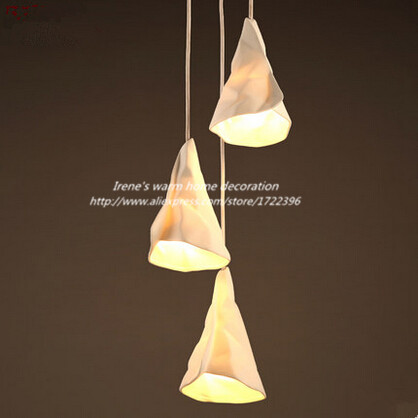 nordic minimalist creative ceramic led pendant light e27*3 simple hanging lamp fixtures for cafe bar home lighting luminaire
