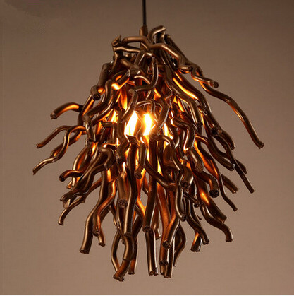 nordic vintage romantic root led pendant lights modern hanging lamp for bar dinning home lighting suspension luminaire