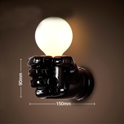 resin fist nordic loft style creative led wall lamp industrial vintage wall light for home antique led wall lamp indoor lighting
