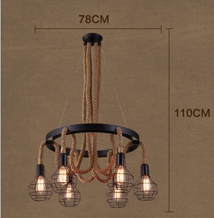 retro loft style hemp rope vintage industrial pendant lights fixtures lighting for home lighting edison droplight hanging lamp