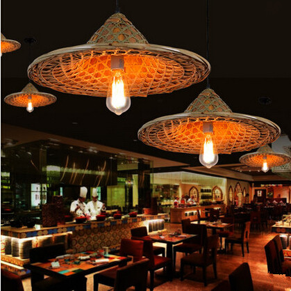southeast asia bamboo vintage pendant lights country hanging lamp for restaurant bar home lighting suspension luminaire