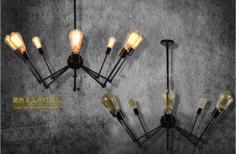 spider octopus edison loft style vintage industrial pendant lights for bar cafe home lighting hanging lamp lustres de sala