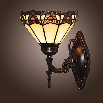 tiffany stytle vintage led wall lamp lights with 1 light ,multi copper wall sconce ,ac,e27,bulb included