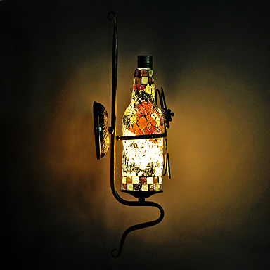 vintage mosaic glass wall lamp light 220v 40w-60w
