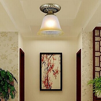 1 light copper european retro led vintage ceiling light for home indoor lightings,e27 bulb included,ac 90v~260v