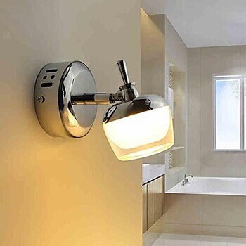 1 light crystal modern led wall light lamp for bedroom living room,bulb included, lustre wall sconce stainless steel plating