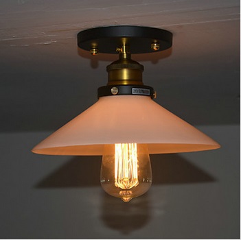 1 light luminaire flush mount loft vintage edison bulb ceiling light for living room hallway,e27*1 bulb included,ac 110v~220v