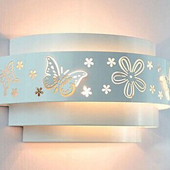 1 light,wall sconces, modern led wall lamp light for home bedroom butterfly flower pattern ,ac,e27