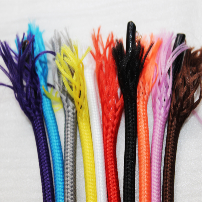 10m/lot 0.75mm vintage fabric electrical cable 11 candy color retro electric wire for led pendant light black yellow lamp cord