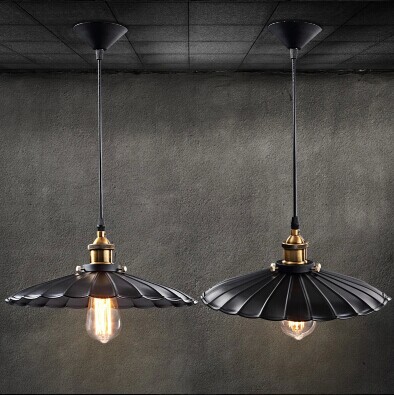 25cm 1 light,retro nostalgia creative umbrella metal loft pendant lamp,for restaurant bar home living lighting,e27 bulb included