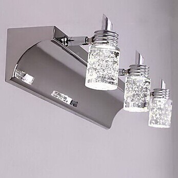3 lights,wall sconce,led bathroom mirror wall lamp light, modern metal electroplating ,ac