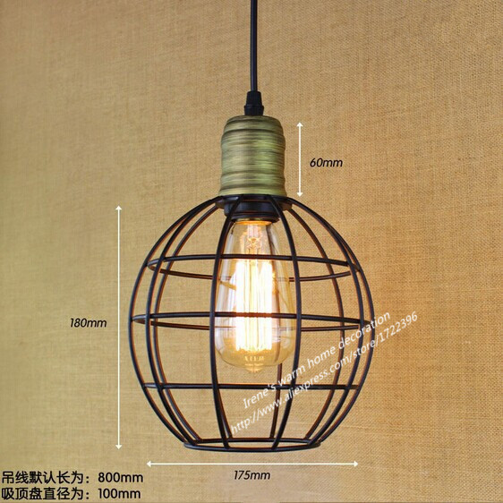 40w retro american loft style metal pendant light design for living room dining room, pendant light e27*1 bulb included